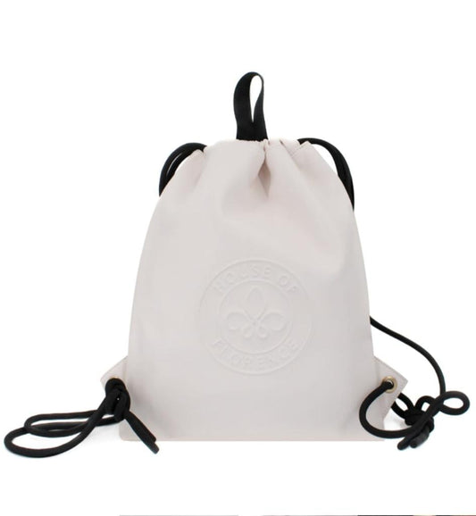 Sac sport en cuir végétal eco blanc -  House of Florence