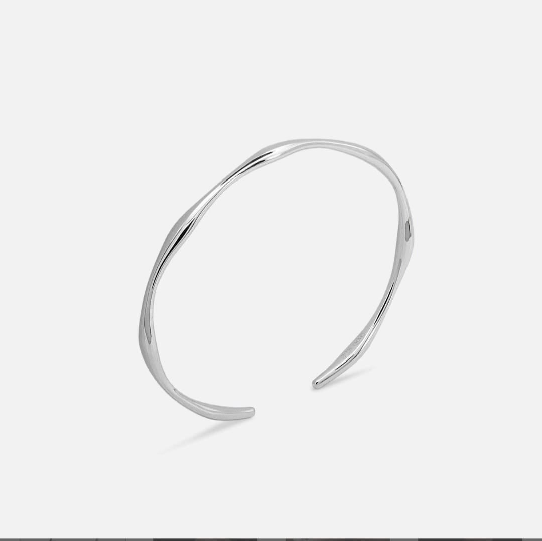 Bracelet vague en argent